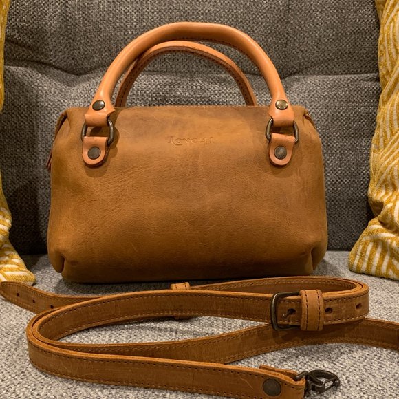Love41 Handbags - Love41 Mini Duffle Purse in Tobacco NWOT